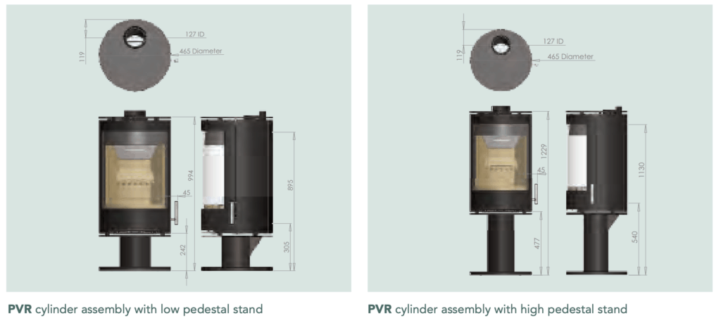 Purevision PVR Cylinder Multi Fuel Stove