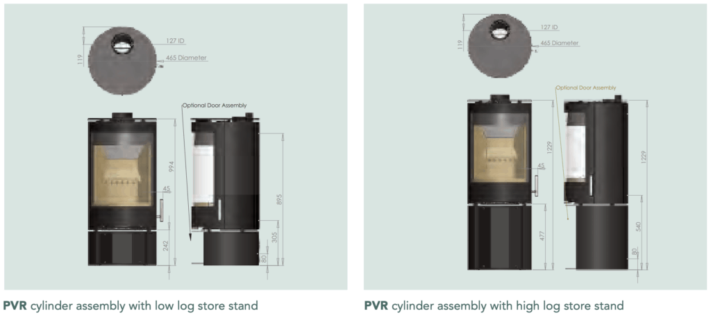 Purevision PVR Cylinder Multi Fuel Stove
