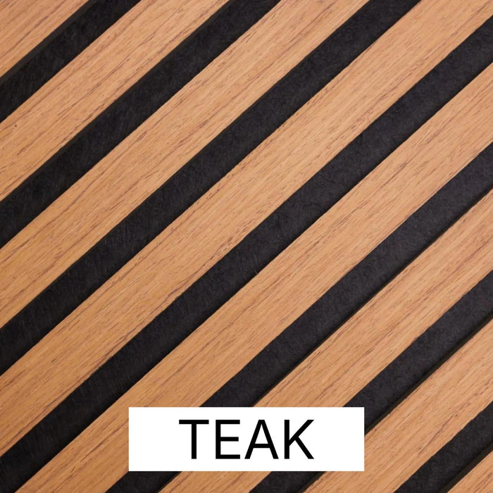 Premium Acoustic Wall Panels – Wooden Slatted Felt Back Panel 2400mm x 600mm x 17mm (1.44m²)