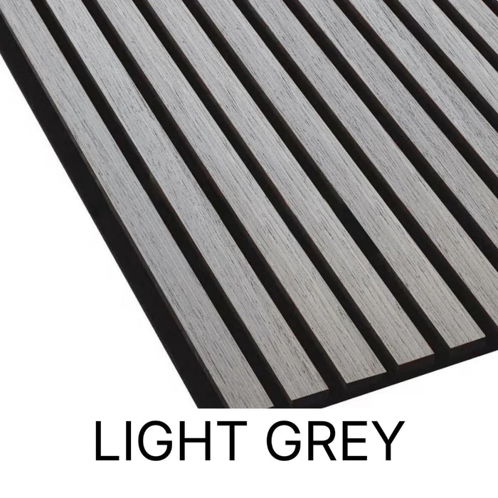 Premium Acoustic Wall Panels – Wooden Slatted Felt Back Panel 2400mm x 600mm x 17mm (1.44m²)