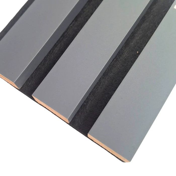 Coloured Acoustic Slatted Wall Panels - 3 sided -
