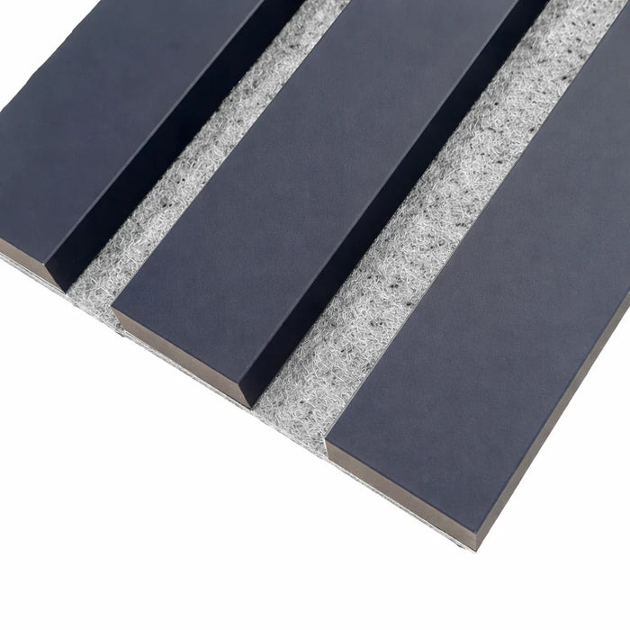 Coloured Acoustic Slatted Wall Panels - 3 sided -