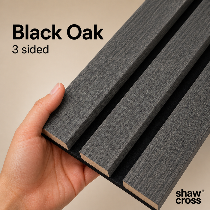 Acoustic Deluxe 3 Sided wooden wall Panel 2400mm x 640mm x 21mm - Multiple Colours