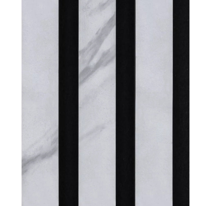 Acoustic White & Grey marble Premium wooden wall Panel 2400mm x 600mm