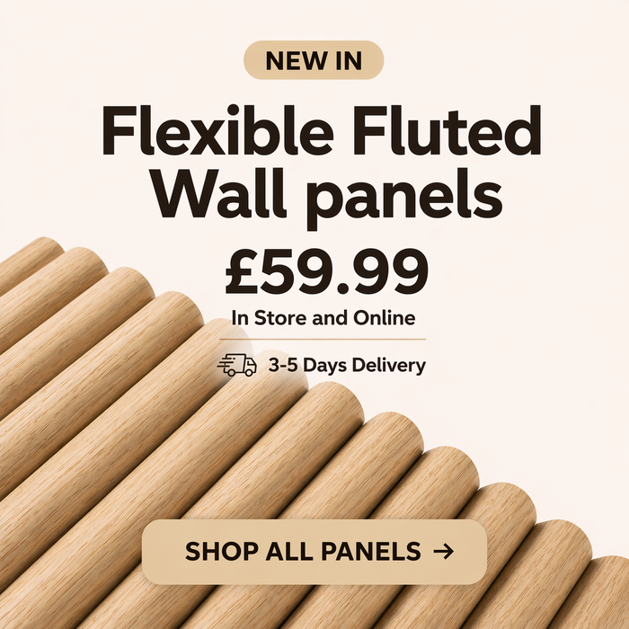 Fluted Flexible wooden wall Panels 2400mm x 600mm