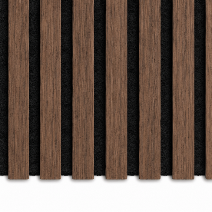 Acoustic Smoked Walnut Premium wooden wall Panel 2400mm x 600mm x 20mm
