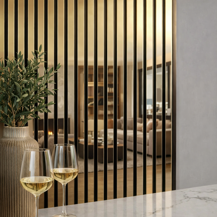 Premium Acoustic Wall Panels – Wooden Slatted Felt Back Panel 2400mm x 600mm x 17mm (1.44m²)
