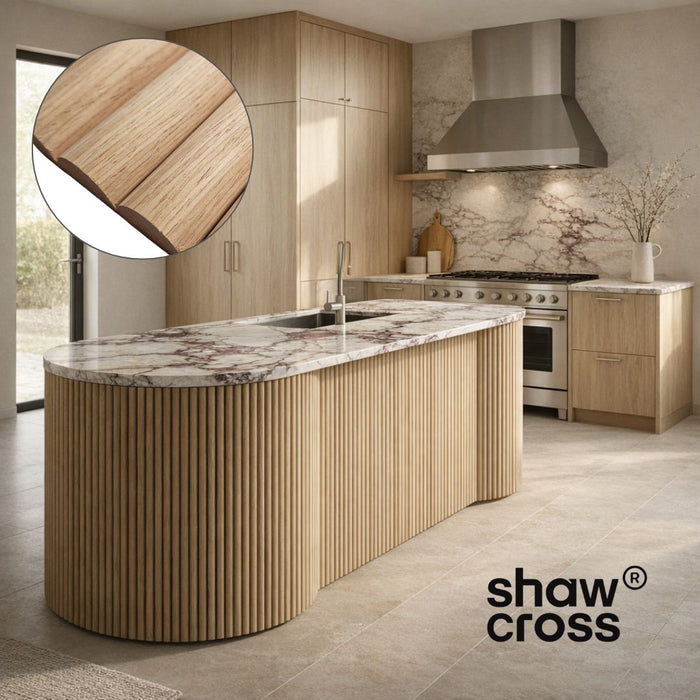 Fluted Flexible wooden wall Panels 2400mm x 600mm