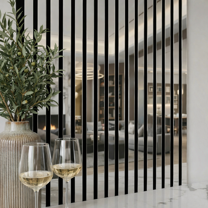 Premium Acoustic Wall Panels – Wooden Slatted Felt Back Panel 2400mm x 600mm x 17mm (1.44m²)