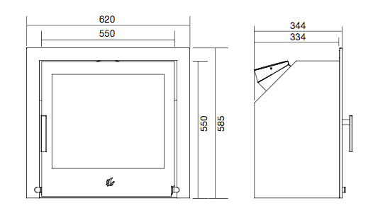 ACR Tenbury T550 Eco Multi Fuel Fireplace