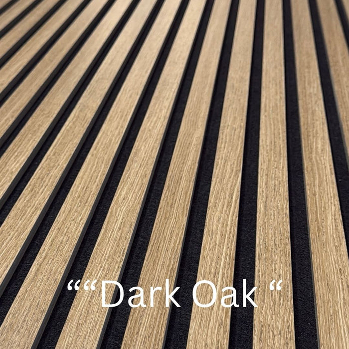 Premium Acoustic Wall Panels – Wooden Slatted Felt Back Panel 2400mm x 600mm x 17mm (1.44m²)