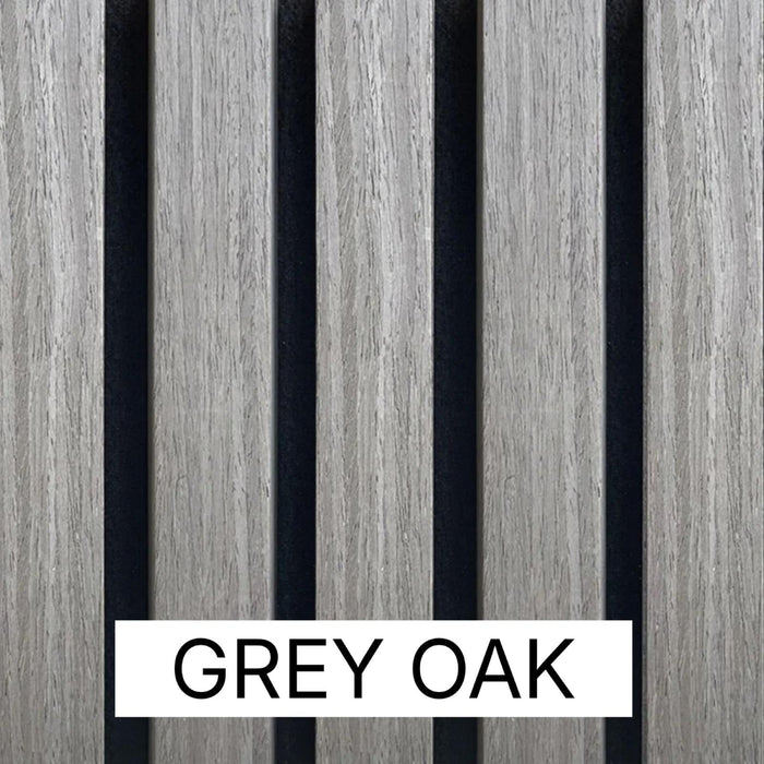 Premium Acoustic Wall Panels – Wooden Slatted Felt Back Panel 2400mm x 600mm x 17mm (1.44m²)