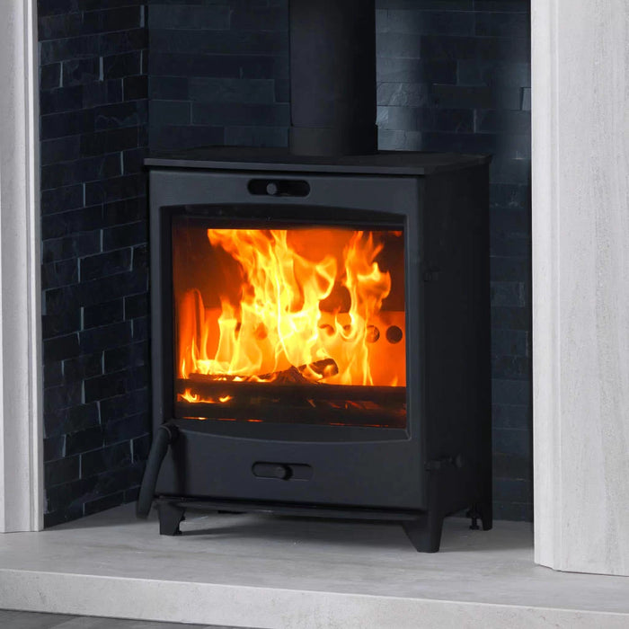 Fireline FQ5W 5kW Wide Modern Door Multi Fuel Stove