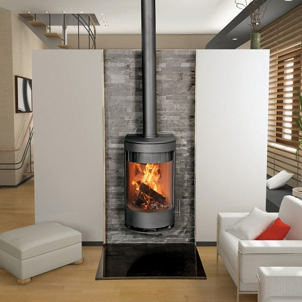 Purevision PVR Cylinder Square Back Multi Fuel Stove