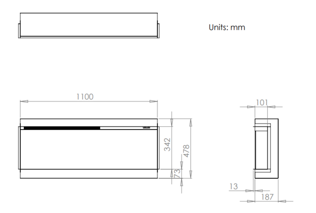 Charlton And Jenrick iRange i1100e Slimline Electric Fire