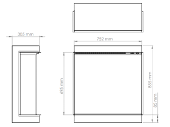 Charlton & Jenrick iRange i750e Deep Electric Fire