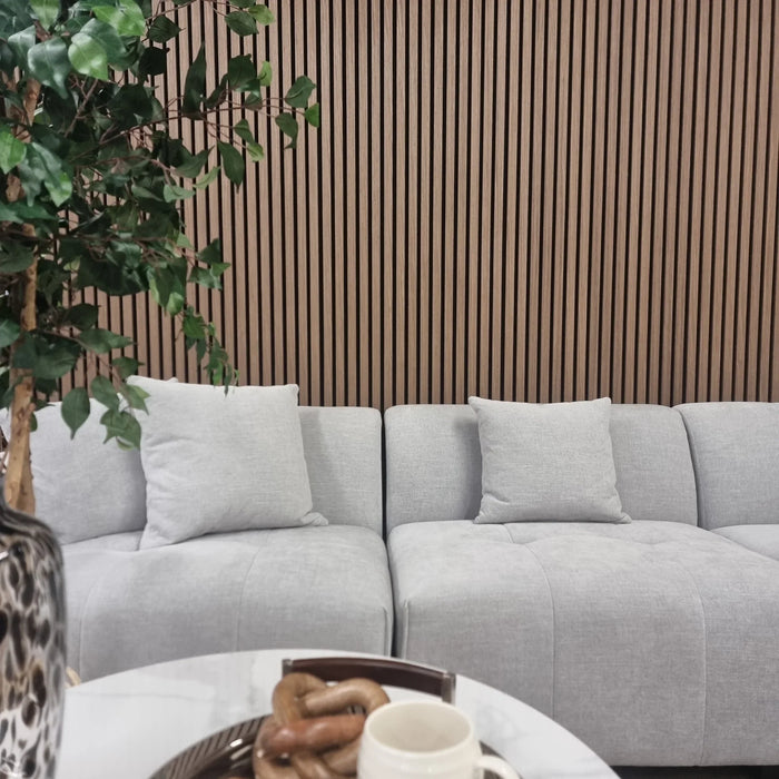 Natural Oak Acoustic slatted wooden felt back wall Panels 2400mm x 600mm - x1 Panel